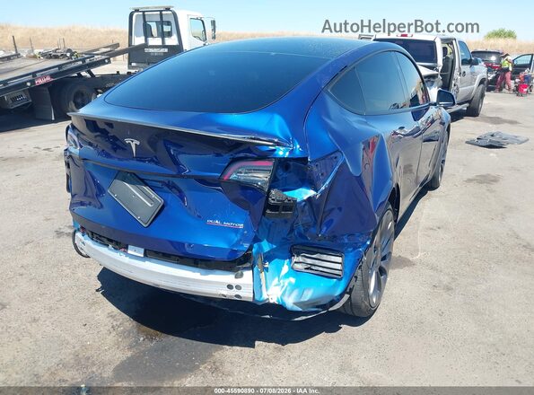 7SAYGDEF8SF232095 2025 TESLA MODEL Y Синий Задняя правая четверть