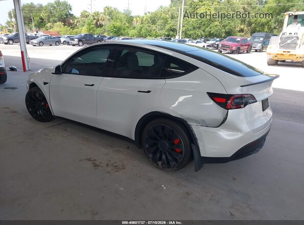 7SAYGDEF9NF380762 2022 TESLA MODEL Y White უკანა მარცხენა
