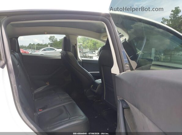 7SAYGDEF9NF414666 2022 TESLA MODEL Y White Widok naklejki z numerem VIN