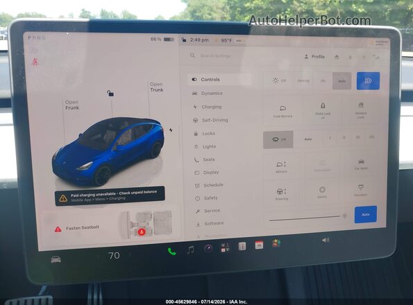 7SAYGDEF9PF645733 2023 TESLA MODEL Y Blue 