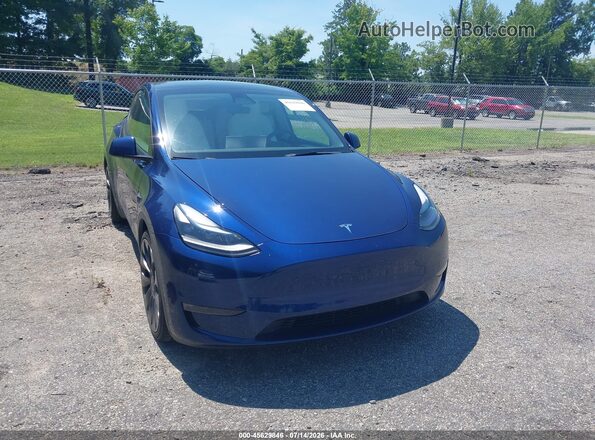 7SAYGDEF9PF645733 2023 TESLA MODEL Y Blue Widok zestawu wskaźników