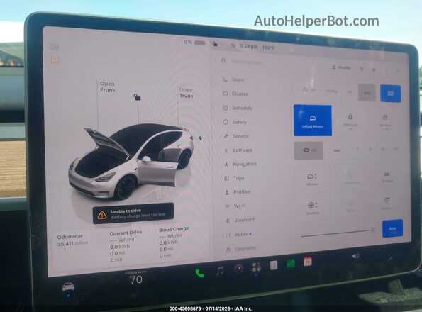 7SAYGDEF9RF081035 2024 TESLA MODEL Y Белый Вид задних сидений