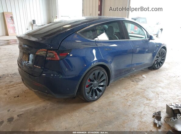 7SAYGDEFXNF414949 2022 TESLA MODEL Y Blue Trasero derecho