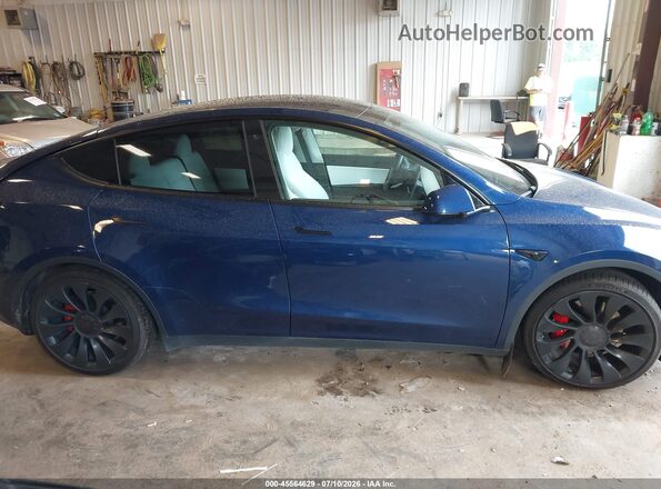 7SAYGDEFXNF414949 2022 TESLA MODEL Y Blue Vista del cuadro de instrumentos