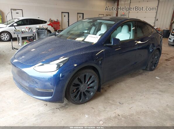 7SAYGDEFXNF414949 2022 TESLA MODEL Y Blue Vista tres cuartos delantera izquierda