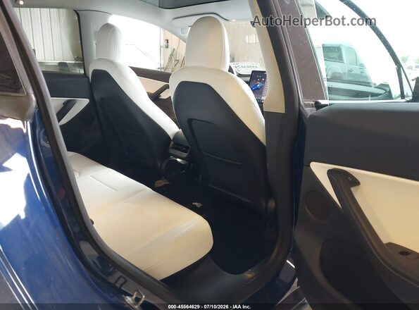 7SAYGDEFXNF414949 2022 TESLA MODEL Y Blue Vista de la etiqueta del VIN