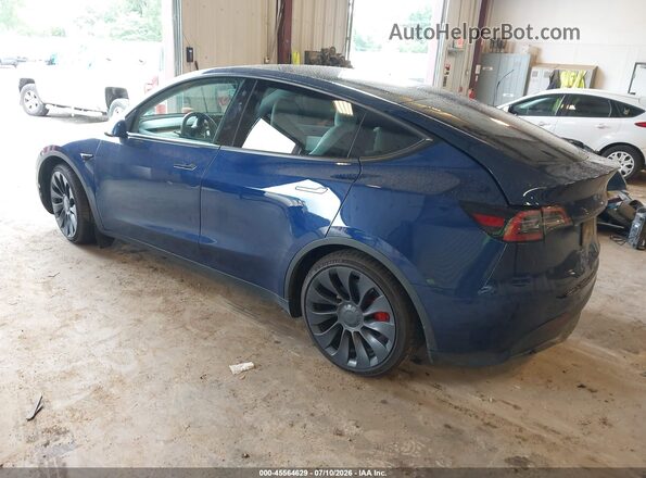 7SAYGDEFXNF414949 2022 TESLA MODEL Y Blue Trasero izquierdo