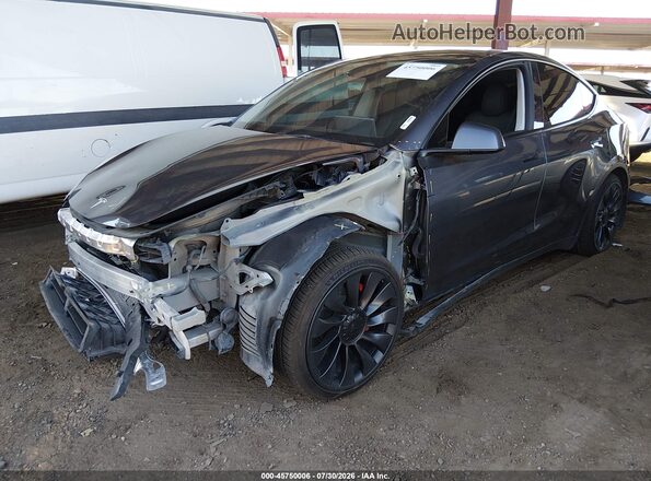 7SAYGDEFXPF916587 2023 TESLA MODEL Y Gray Передня ліва чверть