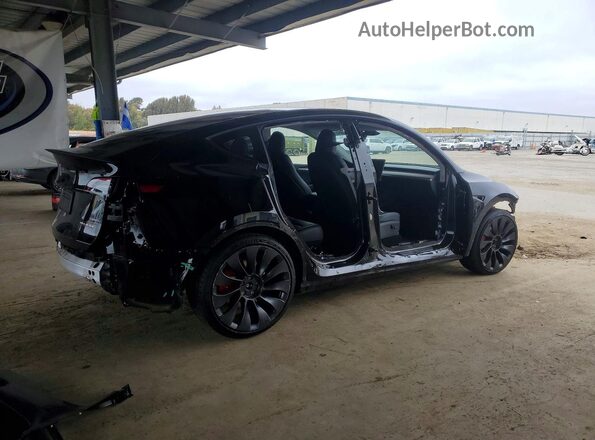 7SAYGDEFXRF022544 2024 TESLA MODEL Черный Задняя правая четверть