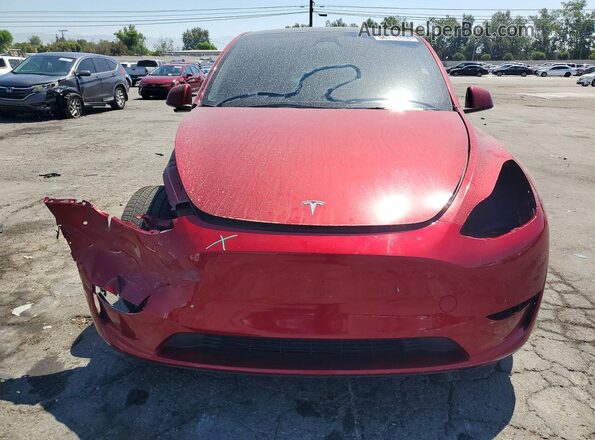 7SAYGDEFXRF058802 2024 TESLA MODEL Burgundy Դիմացի տեսք