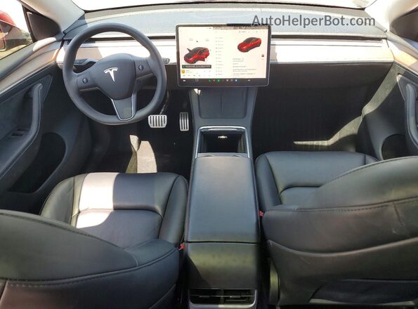 7SAYGDEFXRF058802 2024 TESLA MODEL Burgundy Առջևի վահանակի տեսք