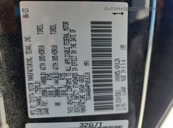7SVAAABA4PX016318 2023 TOYOTA SEQUOIA Black სალონის 360-გრადუსიანი ხედი
