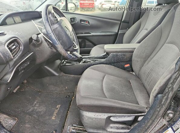 JTDKARFU3J3552208 2018 TOYOTA PRIUS Black Առջևի վահանակի տեսք