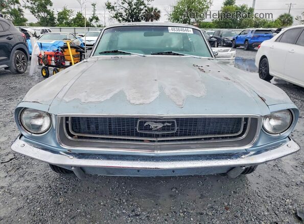 8T01T167983 1968 FORD MUSTANG Бирюзовый Вид сзади