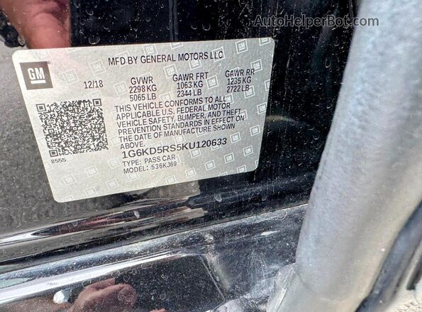 1G6KD5RS5KU120633 2019 CADILLAC CT6 Black 