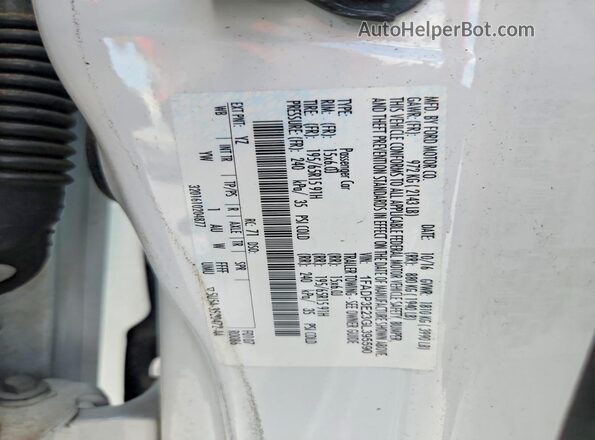 1FADP3E23GL395590 2016 FORD FOCUS White Вид наклейки з VIN-кодом