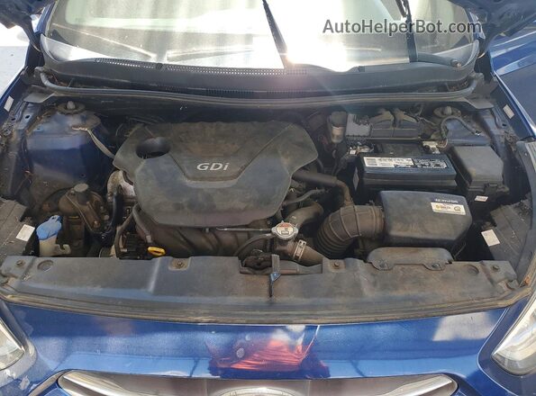 KMHCT4AE4GU065437 2016 HYUNDAI ACCENT Blue Շարժիչի բաժամունքի տեսք