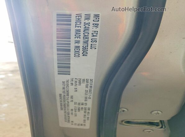 3C4NJCAB7MT560434 2021 JEEP COMPASS Silver VIN კოდის სტიკერის ხედი