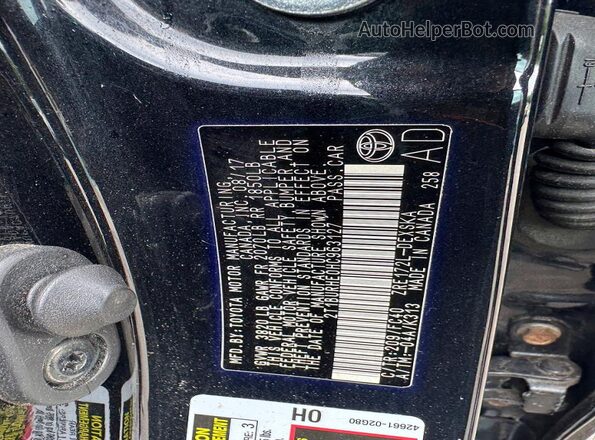 2T1BURHE0HC963127 2017 TOYOTA COROLLA Черный Вид задней части салона
