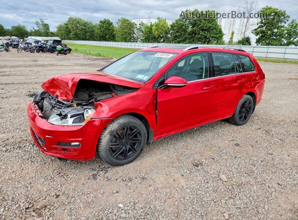 3VWC17AUXHM500905 2017 VOLKSWAGEN GOLF Красный Задняя левая четверть