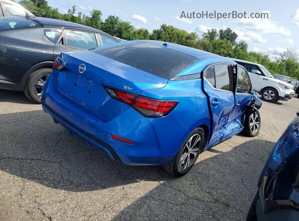 3N1AB8CV7MY254890 2021 NISSAN SENTRA Blue Delantero derecho