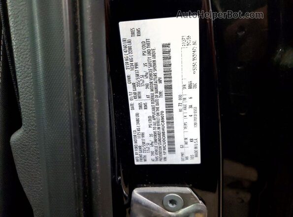 1FMCU0G98HUC89070 2017 FORD ESCAPE Black Սալոնի 360 աստիճան տեսք