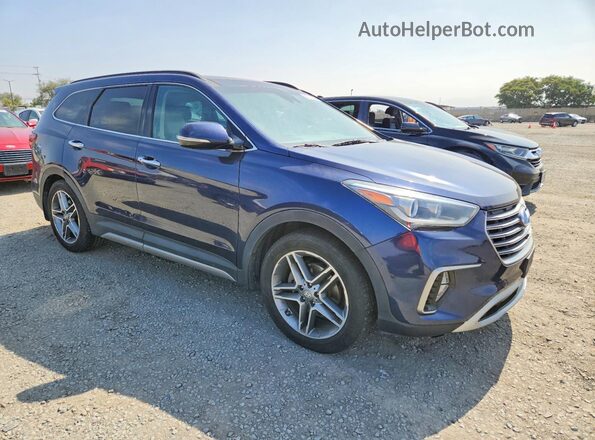 KM8SR4HF0JU258099 2018 HYUNDAI SANTA Blue Widok z przodu