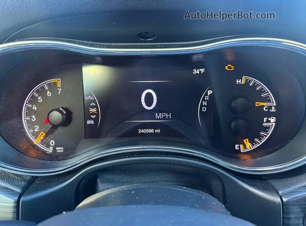 1C4RJFBG1KC542016 2019 JEEP GRAND Black Вид щитка приладів