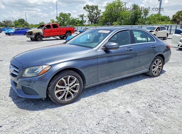 55SWF4KB7GU158196 2016 MERCEDES-BENZ C Gray Tył lewy