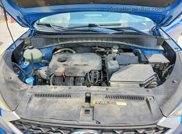 KM8J3CAL7KU011526 2019 HYUNDAI TUCSON Blue VIN კოდის სტიკერის ხედი