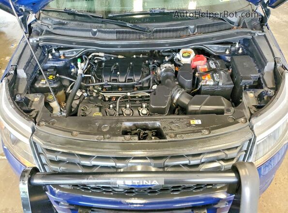 1FM5K8AR2JGA83382 2018 FORD EXPLORER Blue VIN კოდის სტიკერის ხედი
