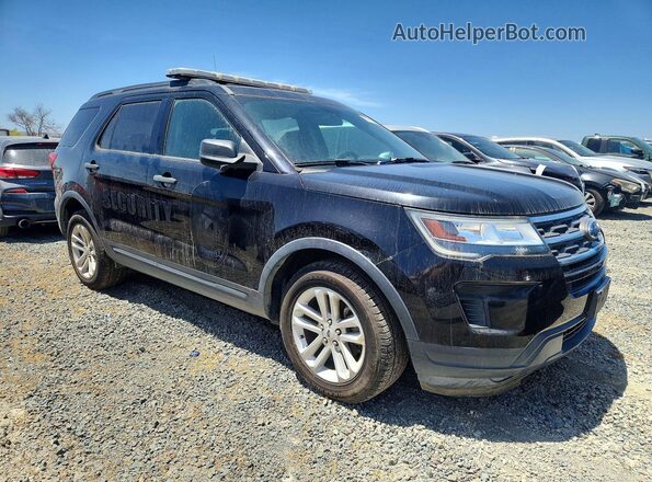 1FM5K7B8XJGC86813 2018 FORD EXPLORER Black Front view
