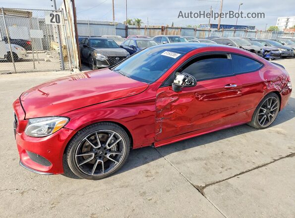 WDDWJ6EB8JF671327 2018 MERCEDES-BENZ C Red Tył lewy
