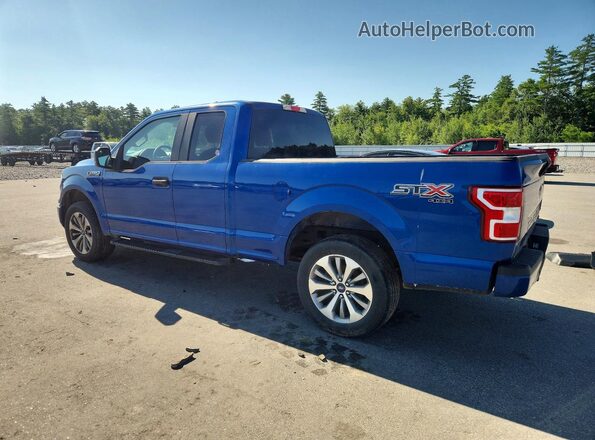 1FTEX1EP8JFA77548 2018 FORD F150 Blue Задня права чверть
