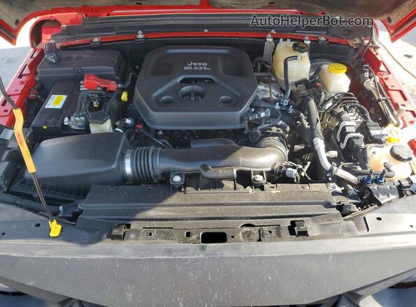 1C4HJXFN9LW152954 2020 JEEP WRANGLER Red VIN კოდის სტიკერის ხედი