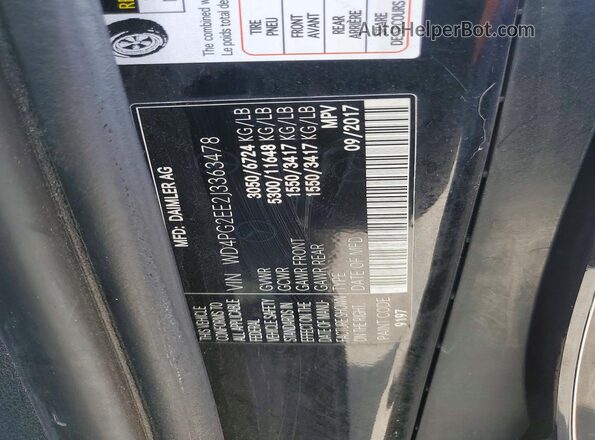 WD4PG2EE2J3363478 2018 MERCEDES-BENZ METRIS Black 360 interior view