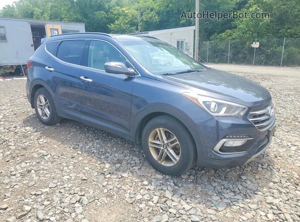 5XYZUDLBXJG522405 2018 HYUNDAI SANTA FE Blue Front view