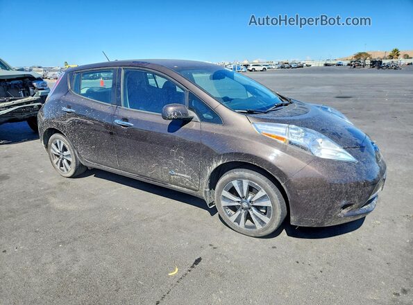 1N4BZ0CP9HC301891 2017 NISSAN LEAF Brown Front view