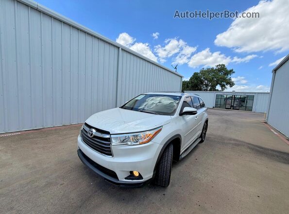 5TDKKRFH9GS155738 2016 TOYOTA HIGHLANDER White Задня права чверть