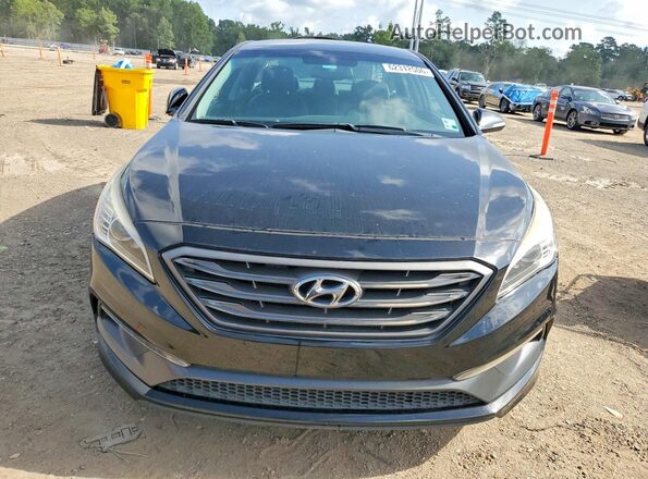 5NPE34AF7GH419676 2016 HYUNDAI SONATA Black Вид ззаду