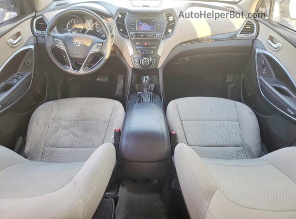 5NMZT3LB7HH033604 2017 HYUNDAI SANTA White ხელსაწყოთა პანელის ხედი