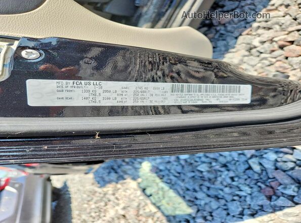 2C4RDGCG8JR208499 2018 DODGE GRAND Черный Панорамный вид салона 360°