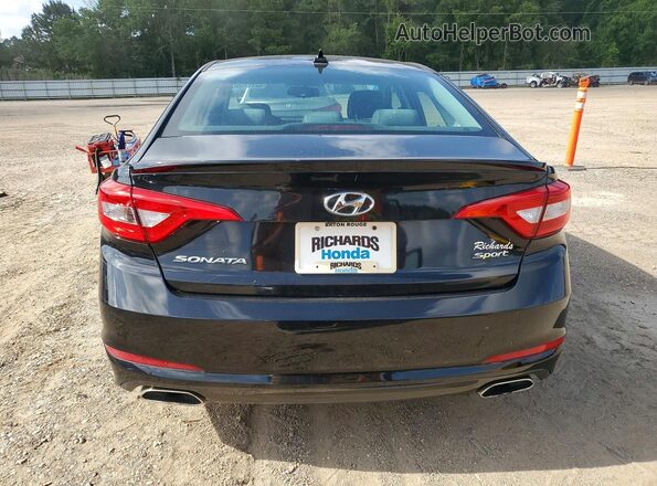 5NPE34AF7GH419676 2016 HYUNDAI SONATA Black Вид салону спереду