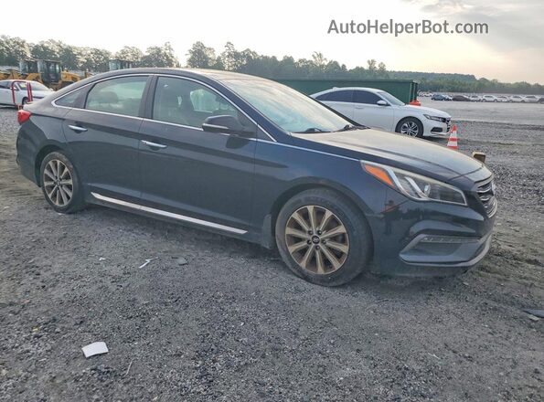 5NPE34AF6GH310464 2016 HYUNDAI SONATA Black Դիմացի տեսք