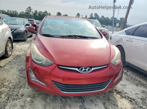 5NPDH4AE8GH785828 2016 HYUNDAI ELANTRA Red Widok z tyłu