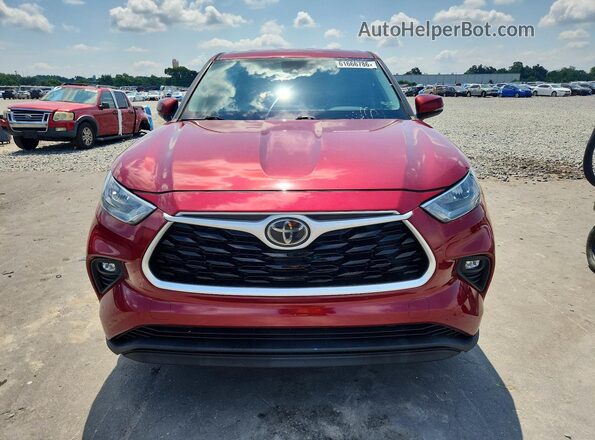 5TDZZRAH0LS506502 2020 TOYOTA HIGHLANDER Red Rear view