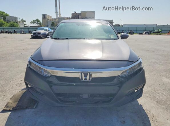 1HGCV3F46JA011396 2018 HONDA ACCORD Gray Հետևի տեսք