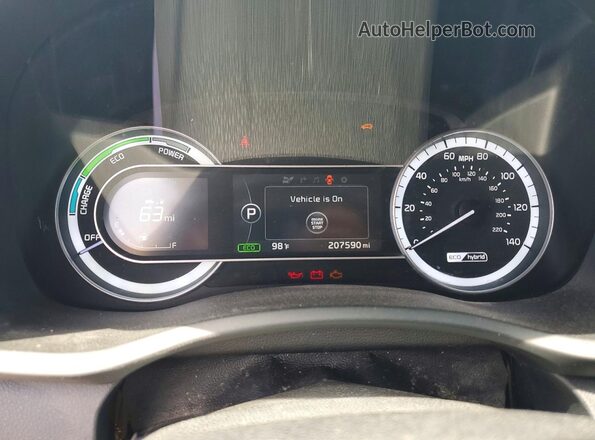 KNDCC3LC2H5092237 2017 KIA NIRO White Հետևի նստատեղերի տեսք