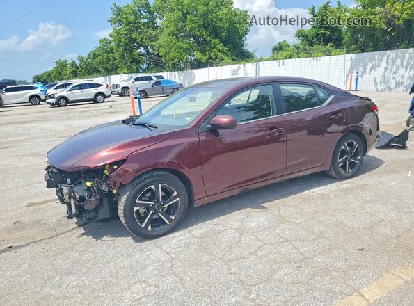 3N1AB8CV9SY278511 2025 NISSAN SENTRA Burgundy Հետևի ձախ
