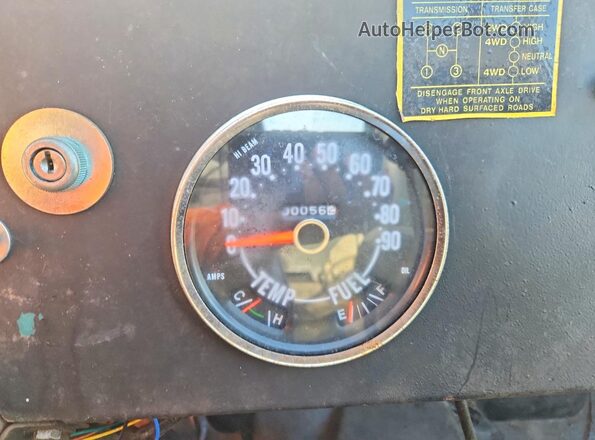 8305015246171 1969 JEEP CJ-5 Зеленый Вид щитка приборов